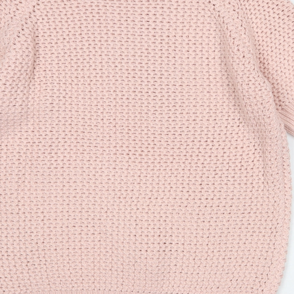 Originals Womens Pink Scoop Neck Acrylic Pullover Jumper Size M