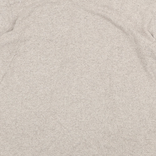 H&M Womens Beige Scoop Neck Viscose Pullover Jumper Size S