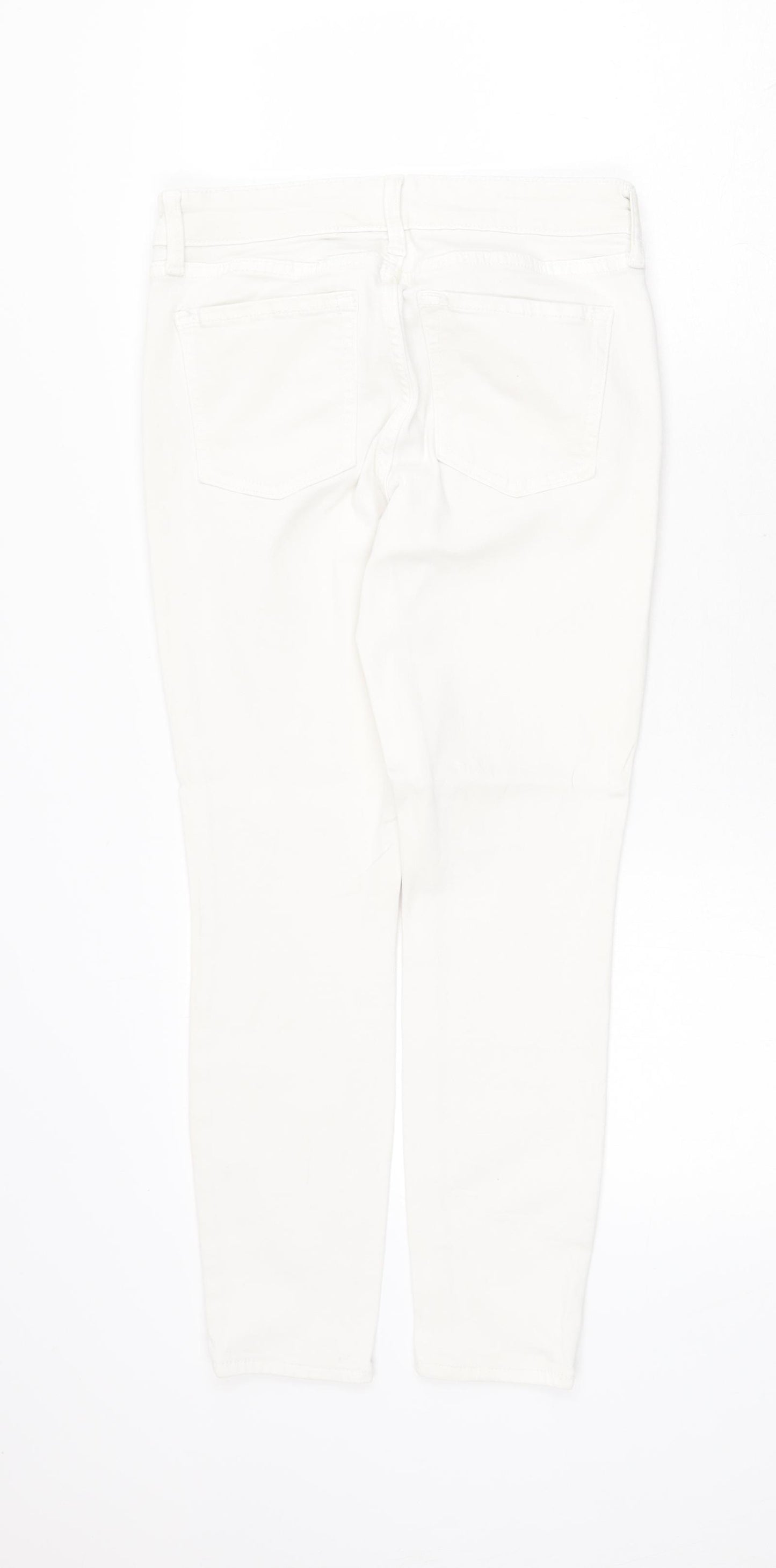 Gap Womens White Cotton Capri Jeans Size 26 in Regular Zip