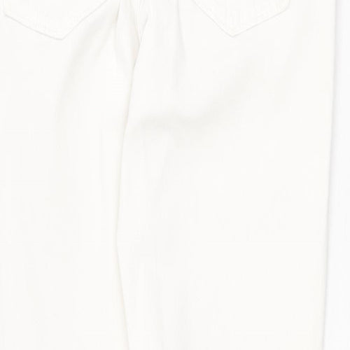 Gap Womens White Cotton Capri Jeans Size 26 in Regular Zip