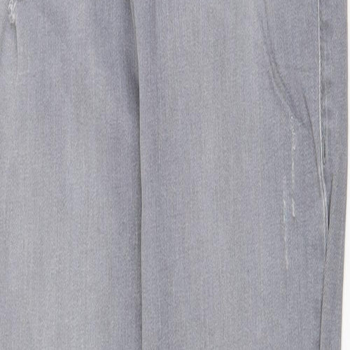 Denim & Co. Womens Grey Cotton Skinny Jeans Size 6 Regular Zip
