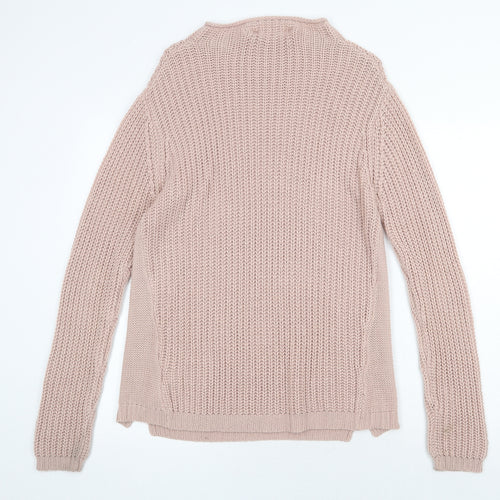Fashion Union Womens Pink Boat Neck Acrylic Pullover Jumper Size 14