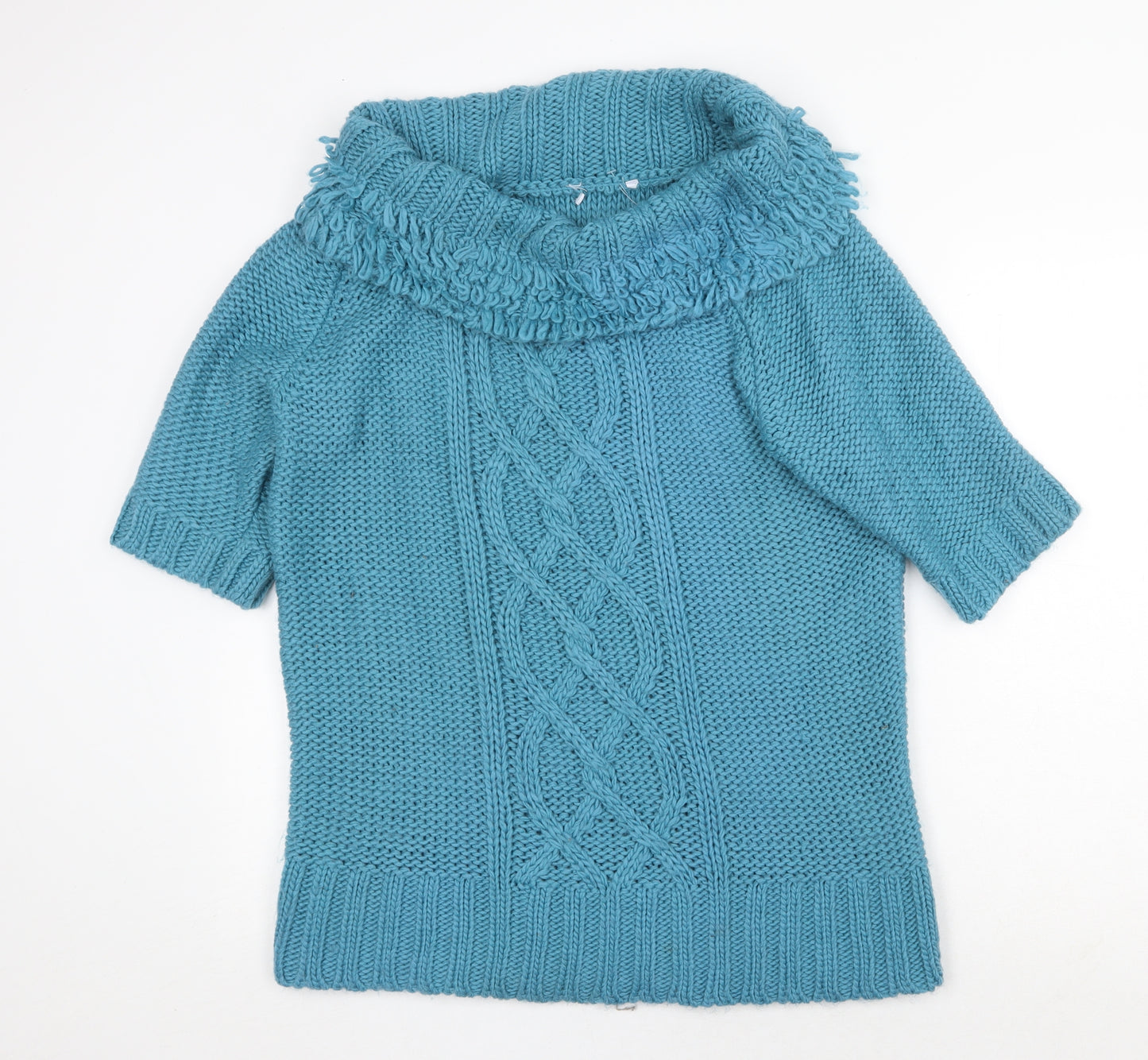 Preworn Womens Green Roll Neck Acrylic Pullover Jumper Size XL