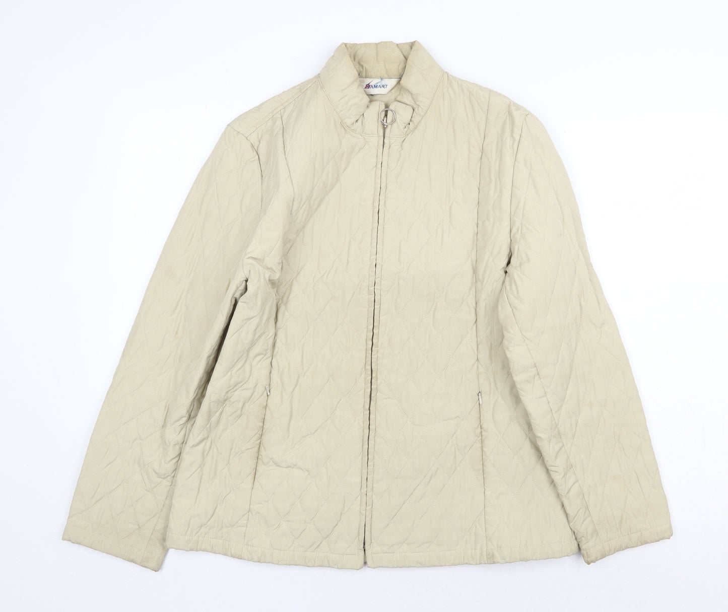 Damart Womens Beige Jacket Size 12 Zip