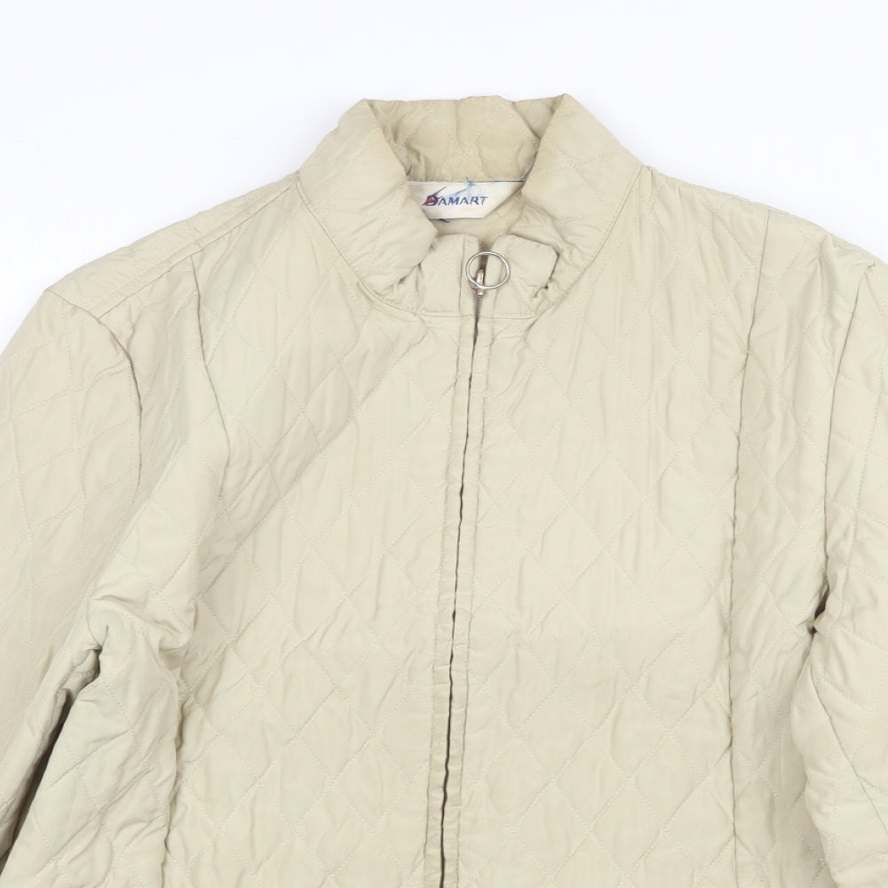 Damart Womens Beige Jacket Size 12 Zip