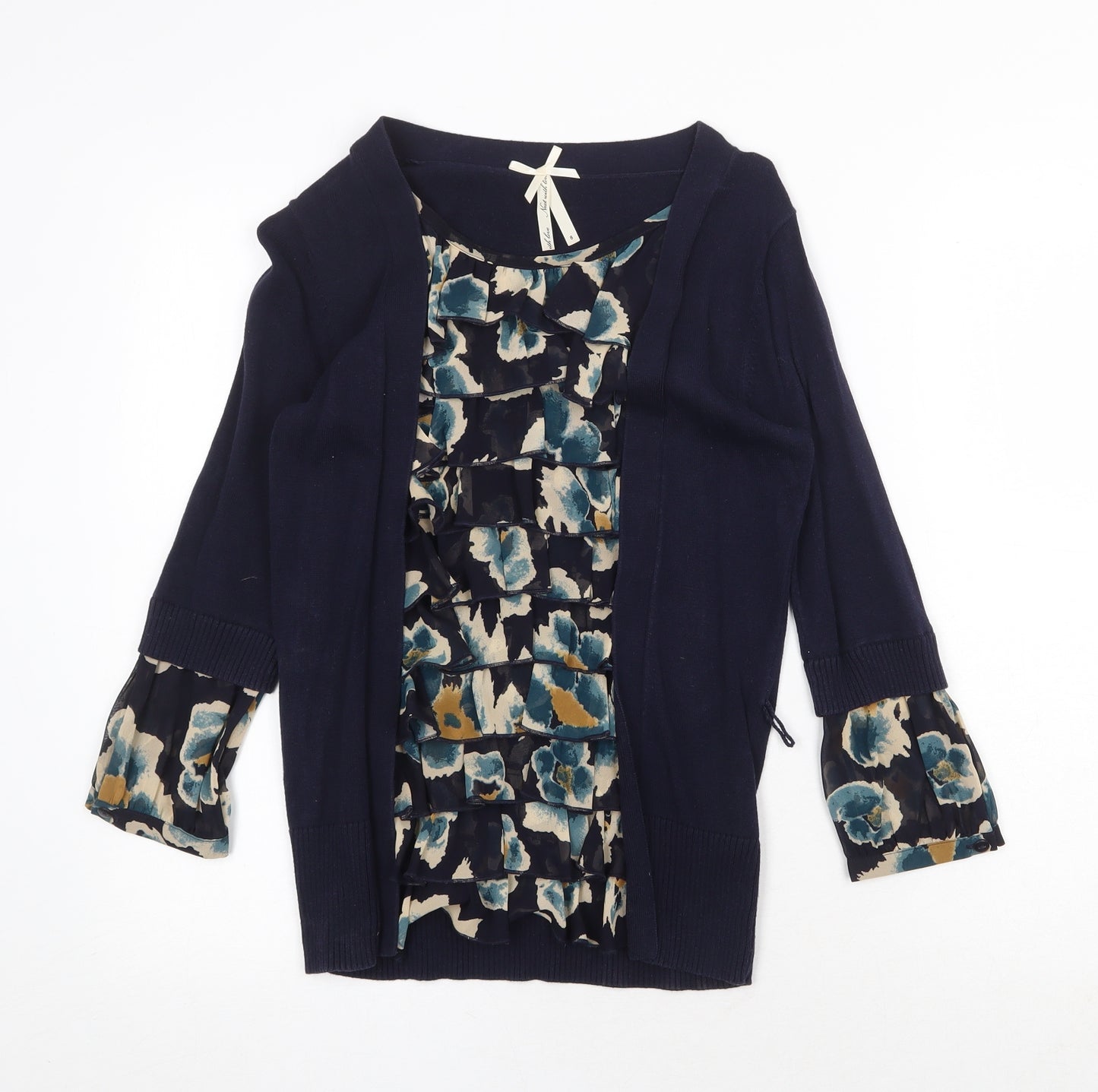 NEXT Womens Blue Scoop Neck Cotton Pullover Jumper Size 8