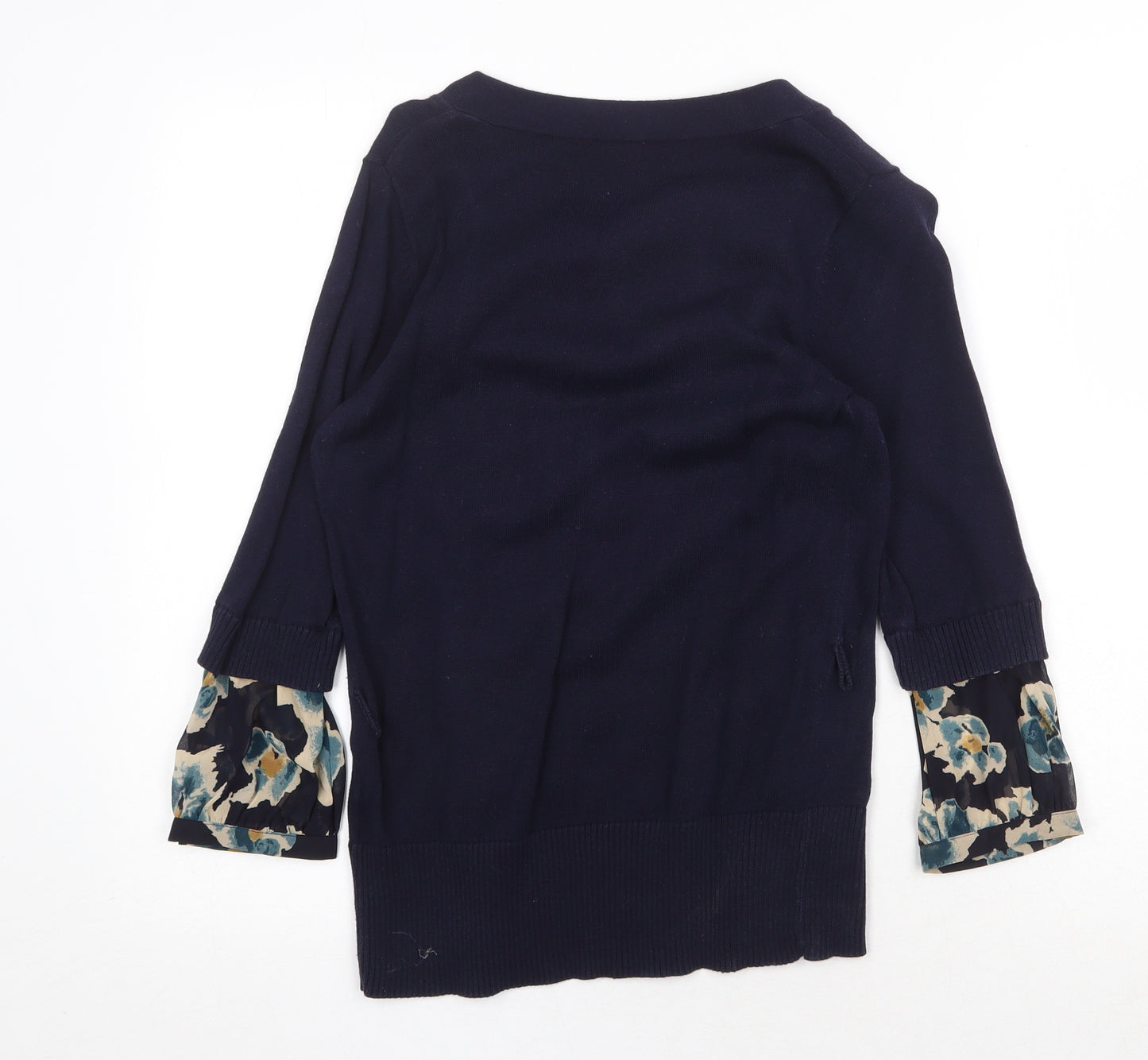 NEXT Womens Blue Scoop Neck Cotton Pullover Jumper Size 8