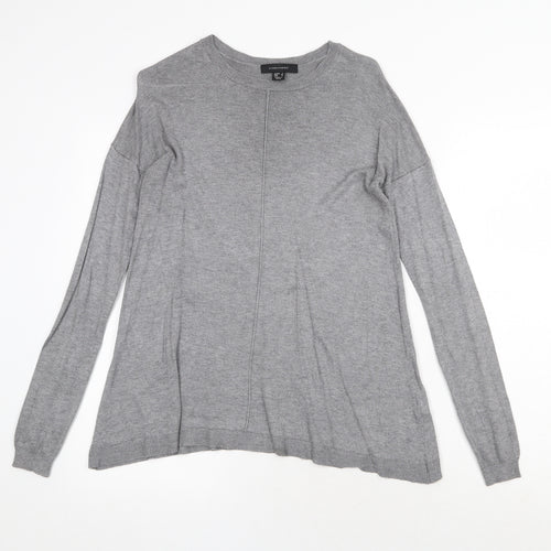 Atmosphere Womens Grey Round Neck Viscose Pullover Jumper Size 8
