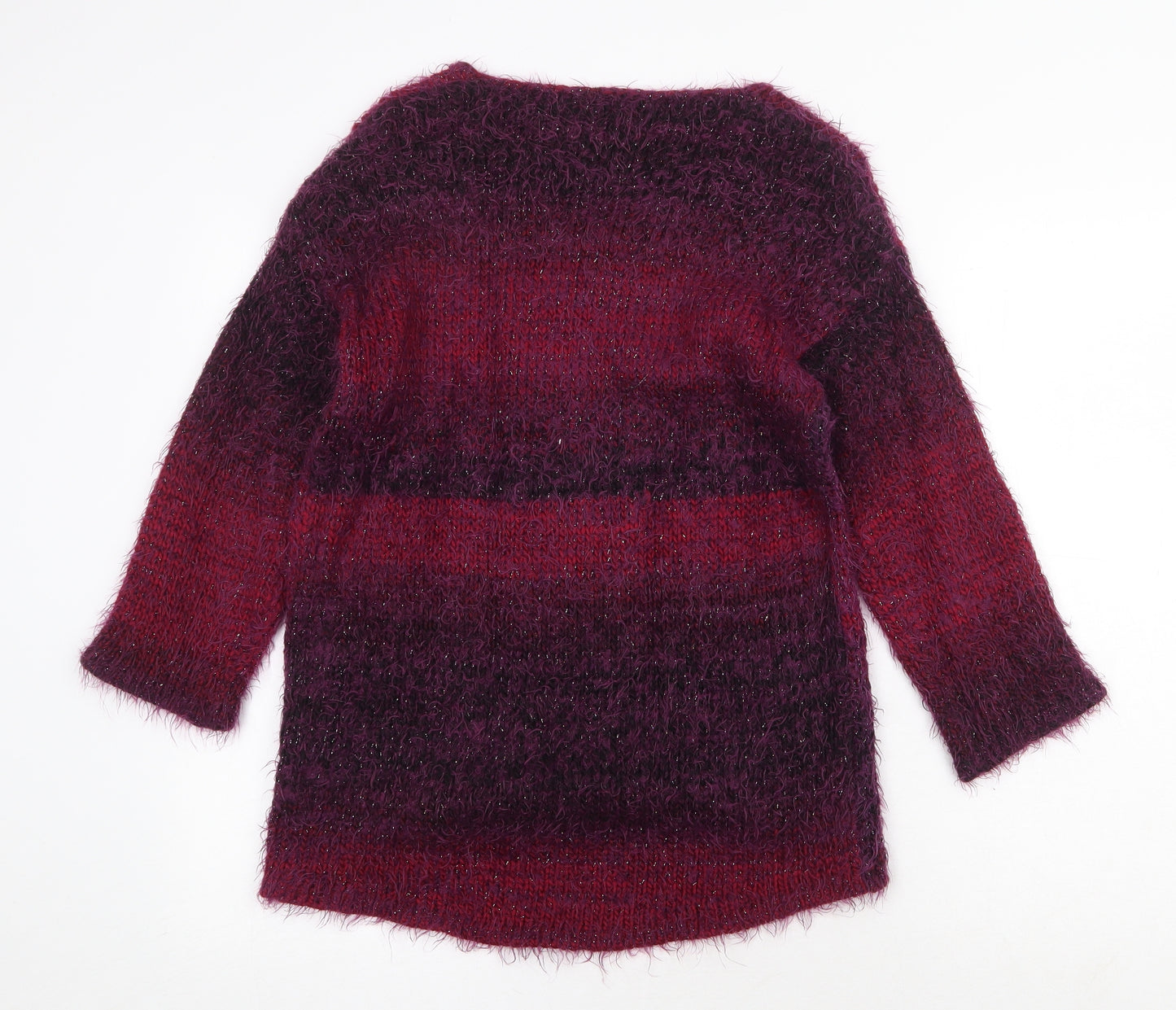 Roman Womens Purple Scoop Neck Polyamide Pullover Jumper Size 10