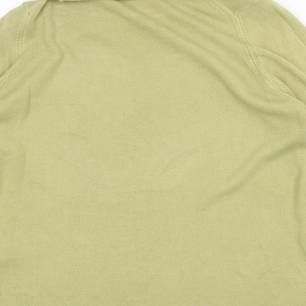 Marks and Spencer Womens Green Roll Neck Acrylic Pullover Jumper Size 12