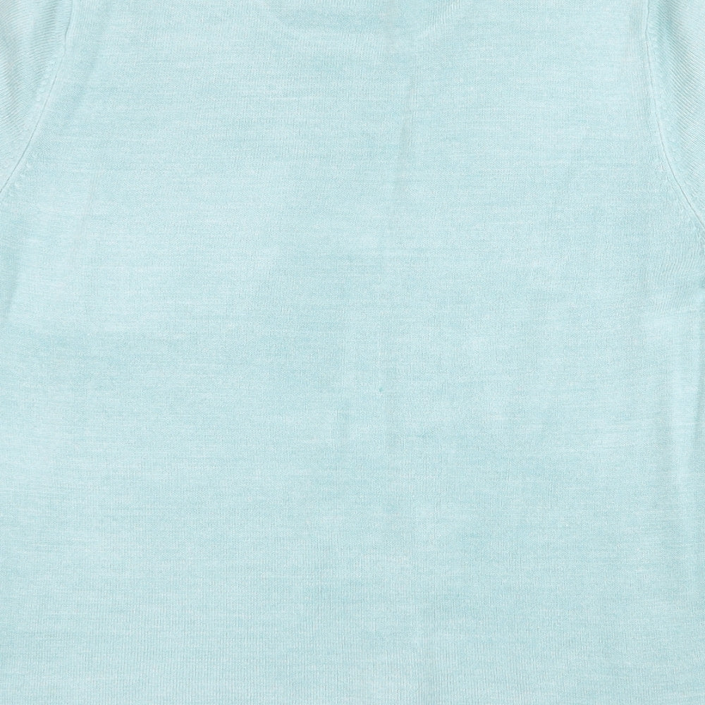 Papaya Womens Green Round Neck Acrylic Pullover Jumper Size 16