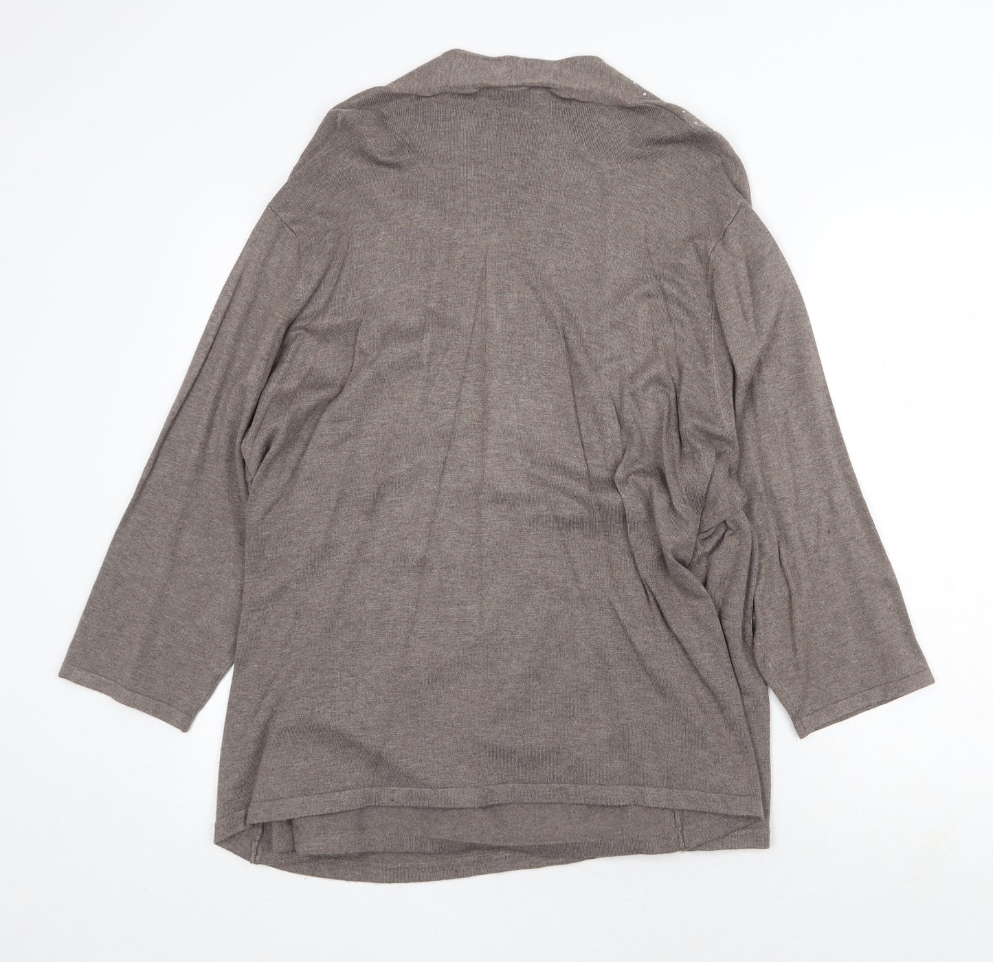 Windsmoor Womens Brown V-Neck Viscose Pullover Jumper Size XL