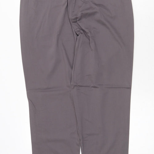 Gerry Weber Womens Grey Polyester Chino Trousers Size 32 in Regular Zip