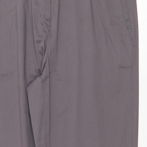 Gerry Weber Womens Grey Polyester Chino Trousers Size 32 in Regular Zip