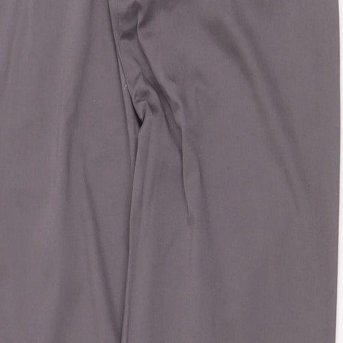 Gerry Weber Womens Grey Polyester Chino Trousers Size 32 in Regular Zip