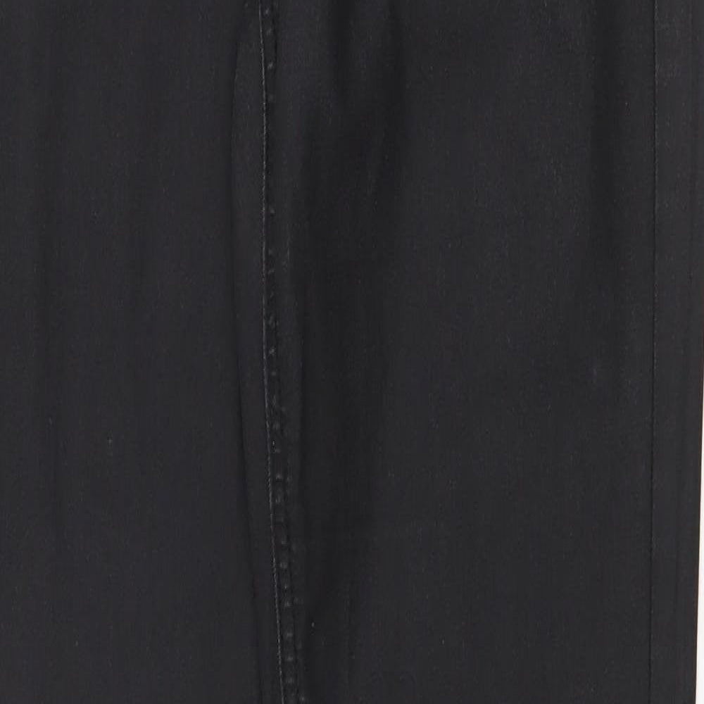 George Womens Black Cotton Straight Jeans Size 10 Regular Zip