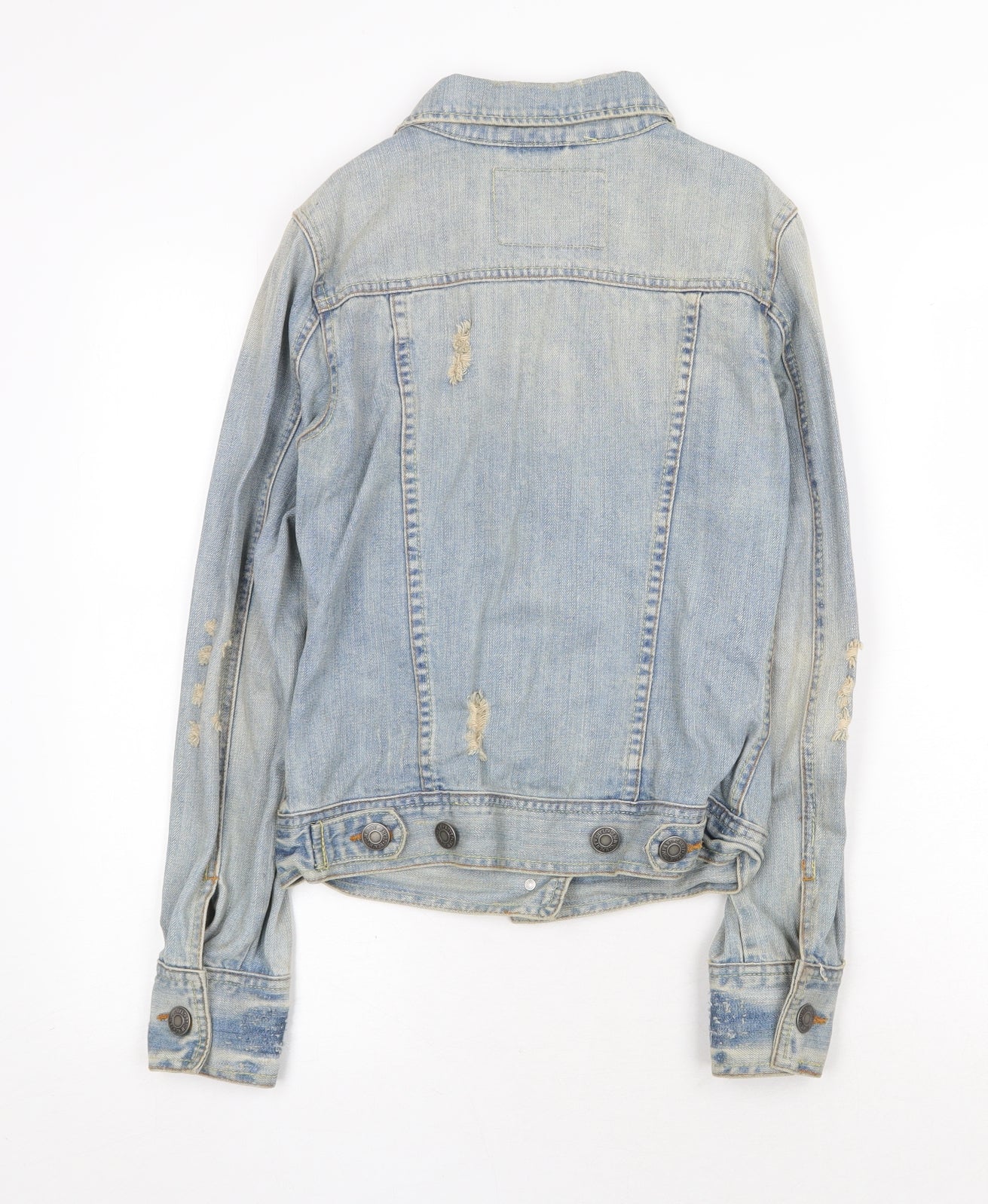 Denim & Co. Womens Blue Jacket Size 8 Button