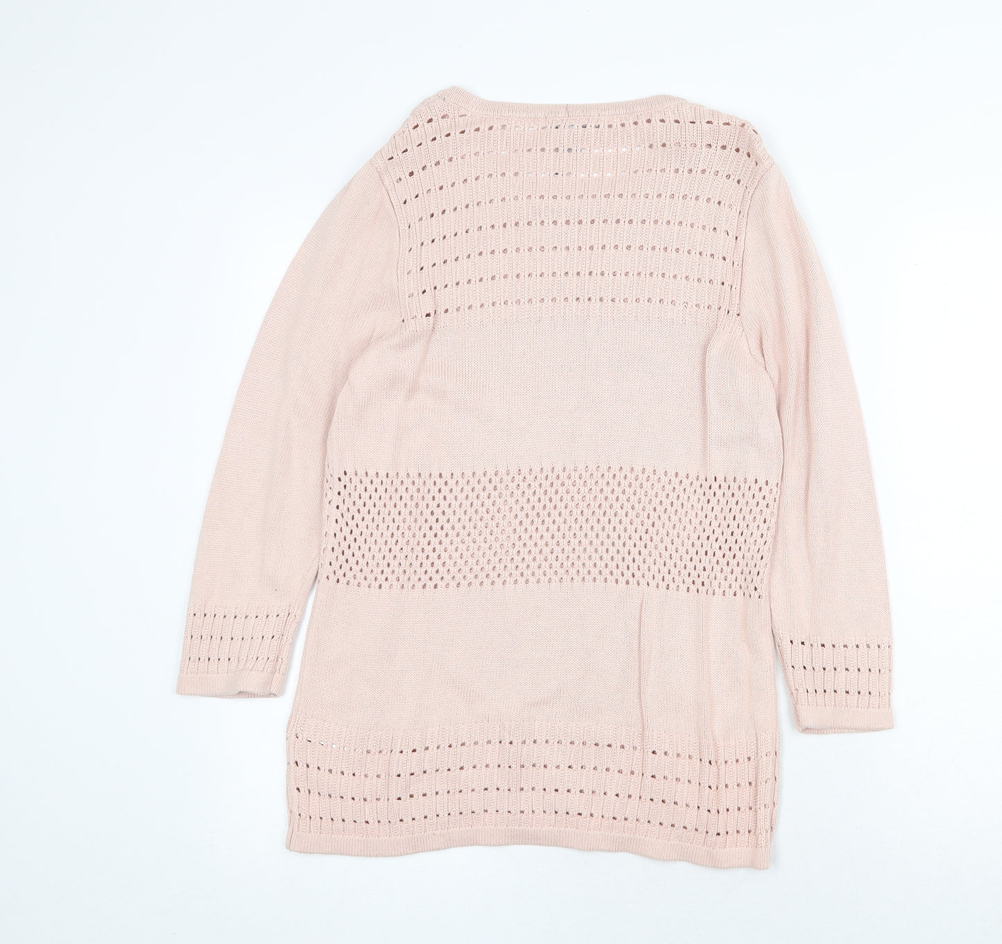 H&M Womens Pink Scoop Neck Viscose Pullover Jumper Size L