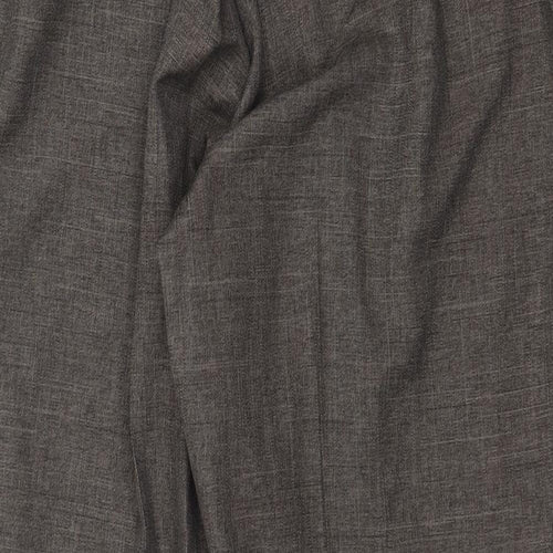 Preworn Womens Brown Cotton Trousers Size 36 in Regular Zip