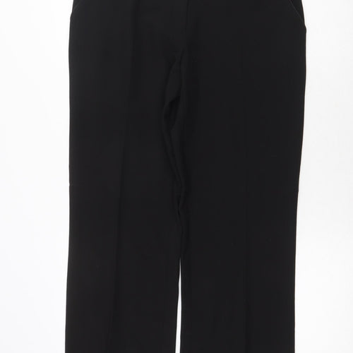 Intuition Womens Black Polyester Trousers Size 12 Regular Zip