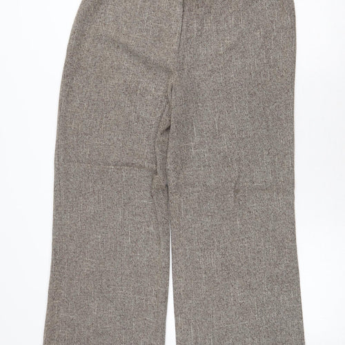 Epilogue Womens Beige Polyester Trousers Size 12 Regular Zip