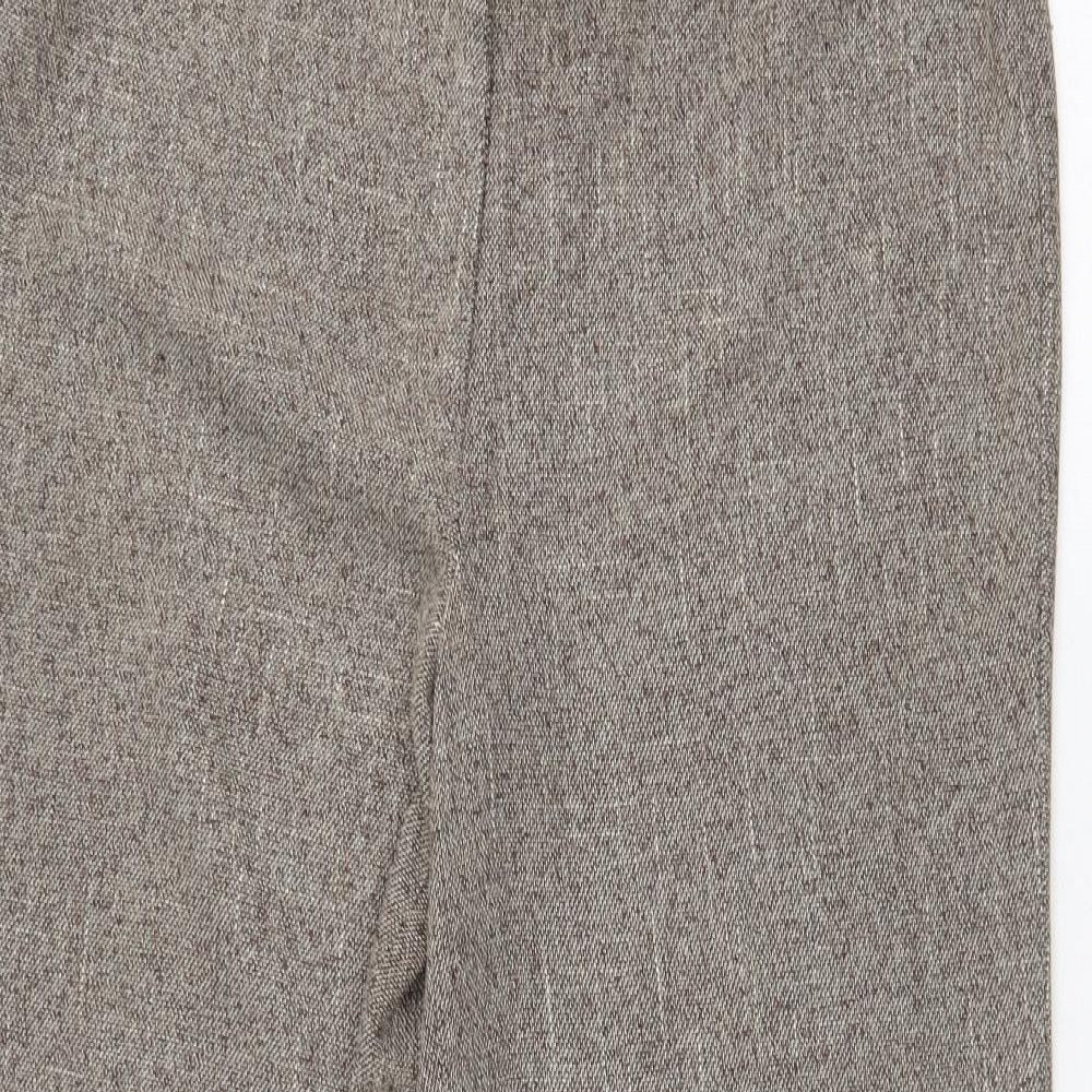 Epilogue Womens Beige Polyester Trousers Size 12 Regular Zip