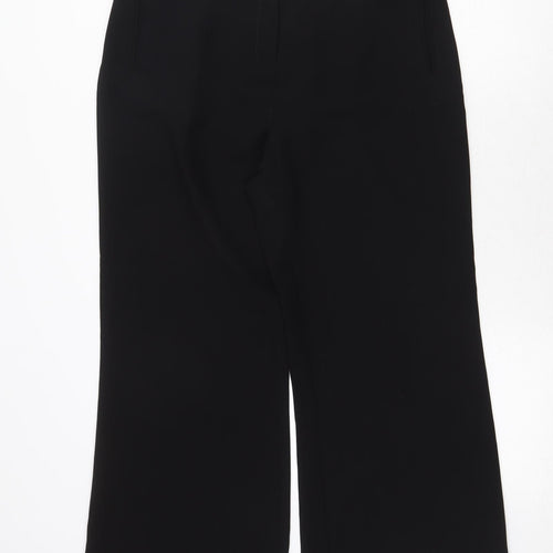 Savoir Womens Black Polyester Trousers Size 16 Regular Zip