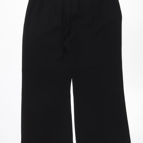 Savoir Womens Black Polyester Trousers Size 16 Regular Zip