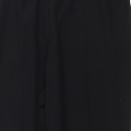 Marks and Spencer Womens Black Polyester Trousers Size 14 Regular Zip