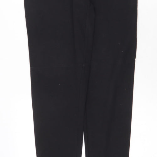 Dammed Delux Womens Black Cotton Trousers Size 12 Regular Zip