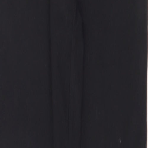 Dammed Delux Womens Black Cotton Trousers Size 12 Regular Zip