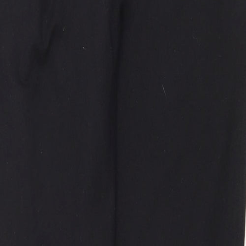 Dammed Delux Womens Black Cotton Trousers Size 12 Regular Zip