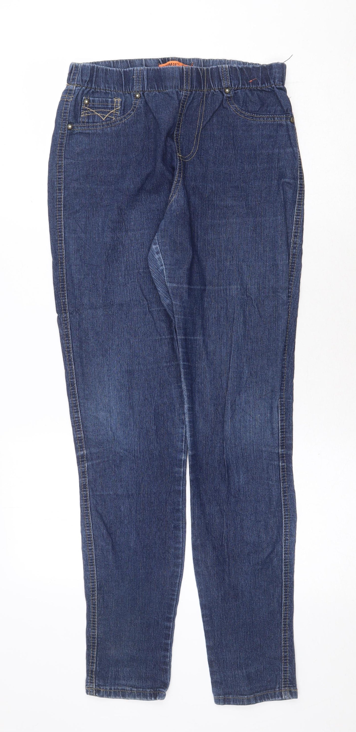 Denim & Co. Womens Blue Cotton Jegging Jeans Size 10 Regular
