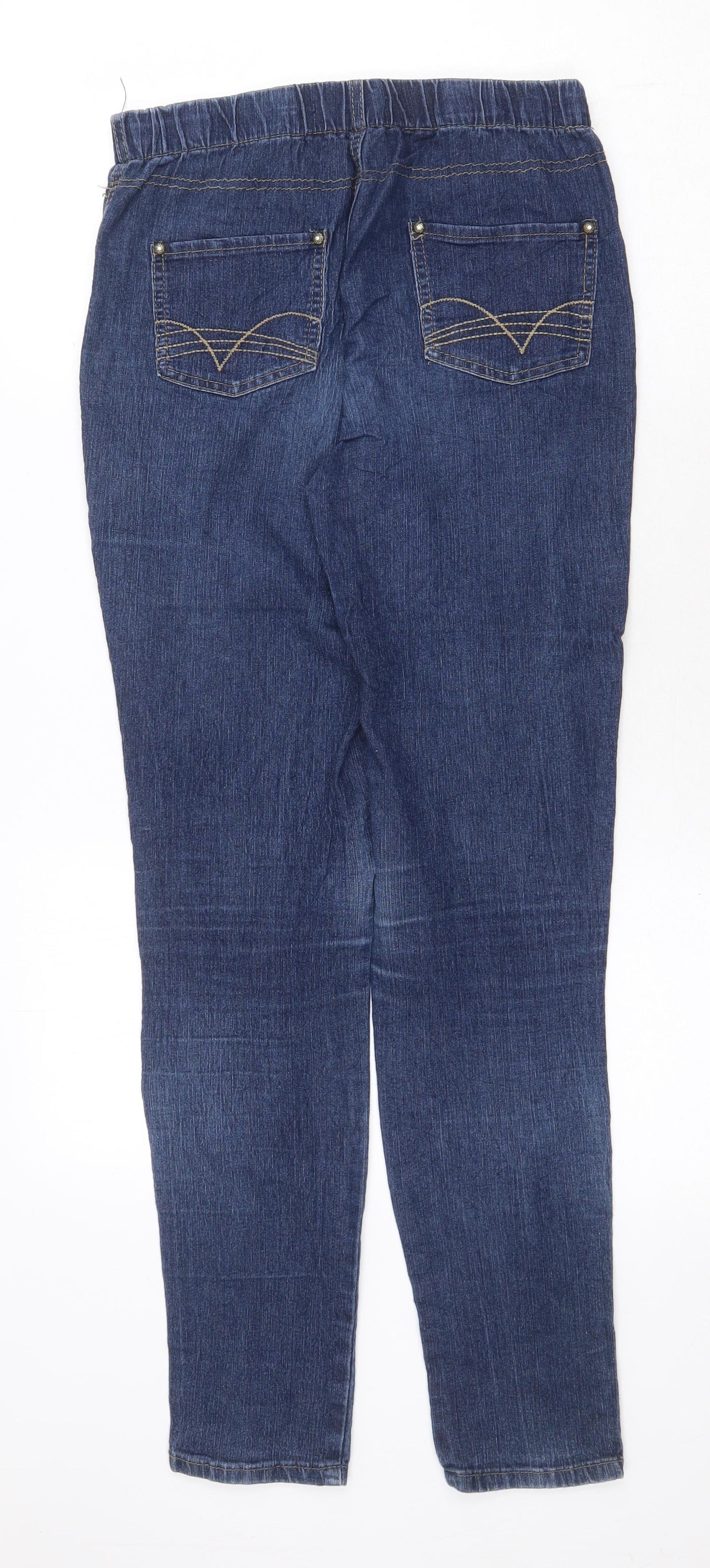 Denim & Co. Womens Blue Cotton Jegging Jeans Size 10 Regular