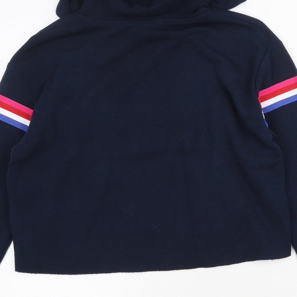 Primark Womens Blue Striped Polyester Pullover Hoodie Size XS Pullover