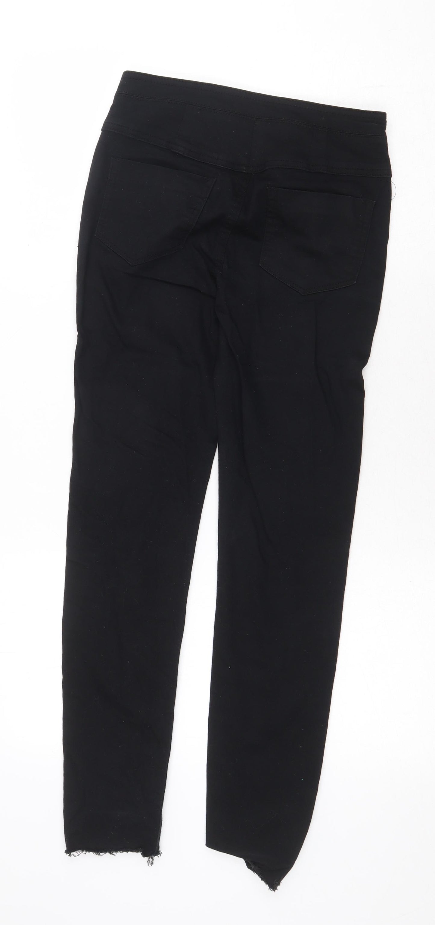 Denim & Co. Womens Black Cotton Skinny Jeans Size 6 Regular Zip