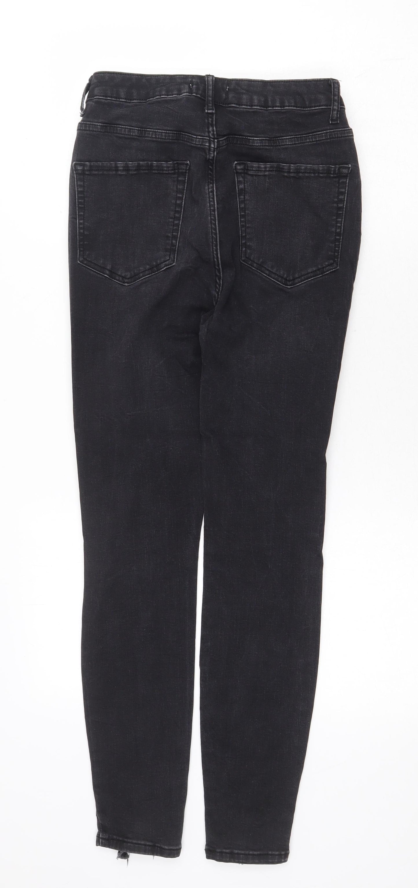 FOREVER 21 Womens Grey Cotton Skinny Jeans Size 10 Regular Zip