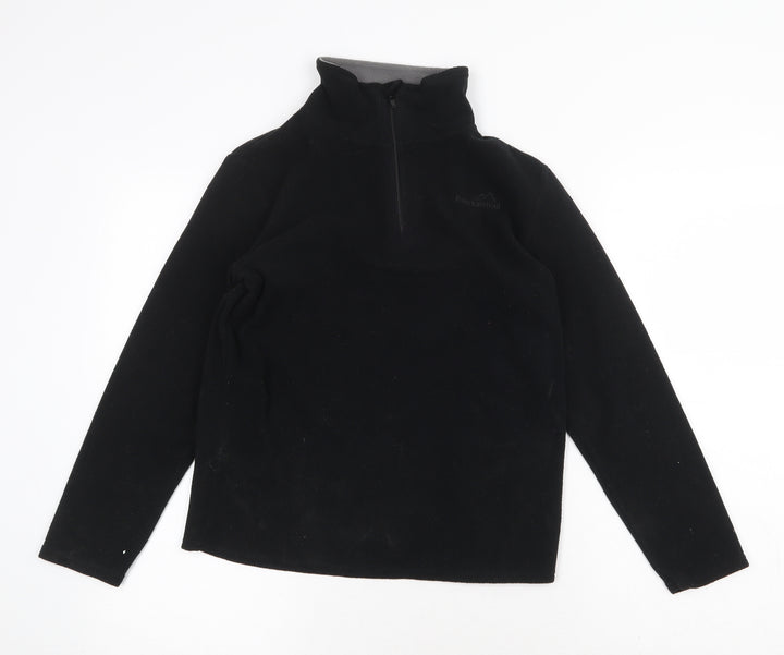 Freedom Trail Boys Black Polyester Pullover Sweatshirt Size 11-12 Years Zip