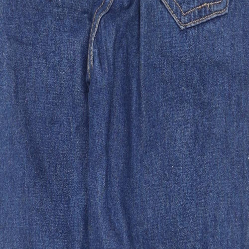 The Rockn Rev Womens Blue Cotton Straight Jeans Size 6 Regular Zip
