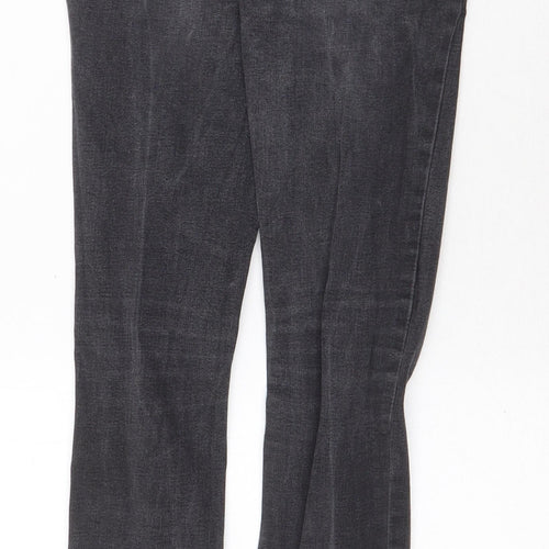 New Look Womens Grey Cotton Skinny Jeans Size 6 Regular Zip