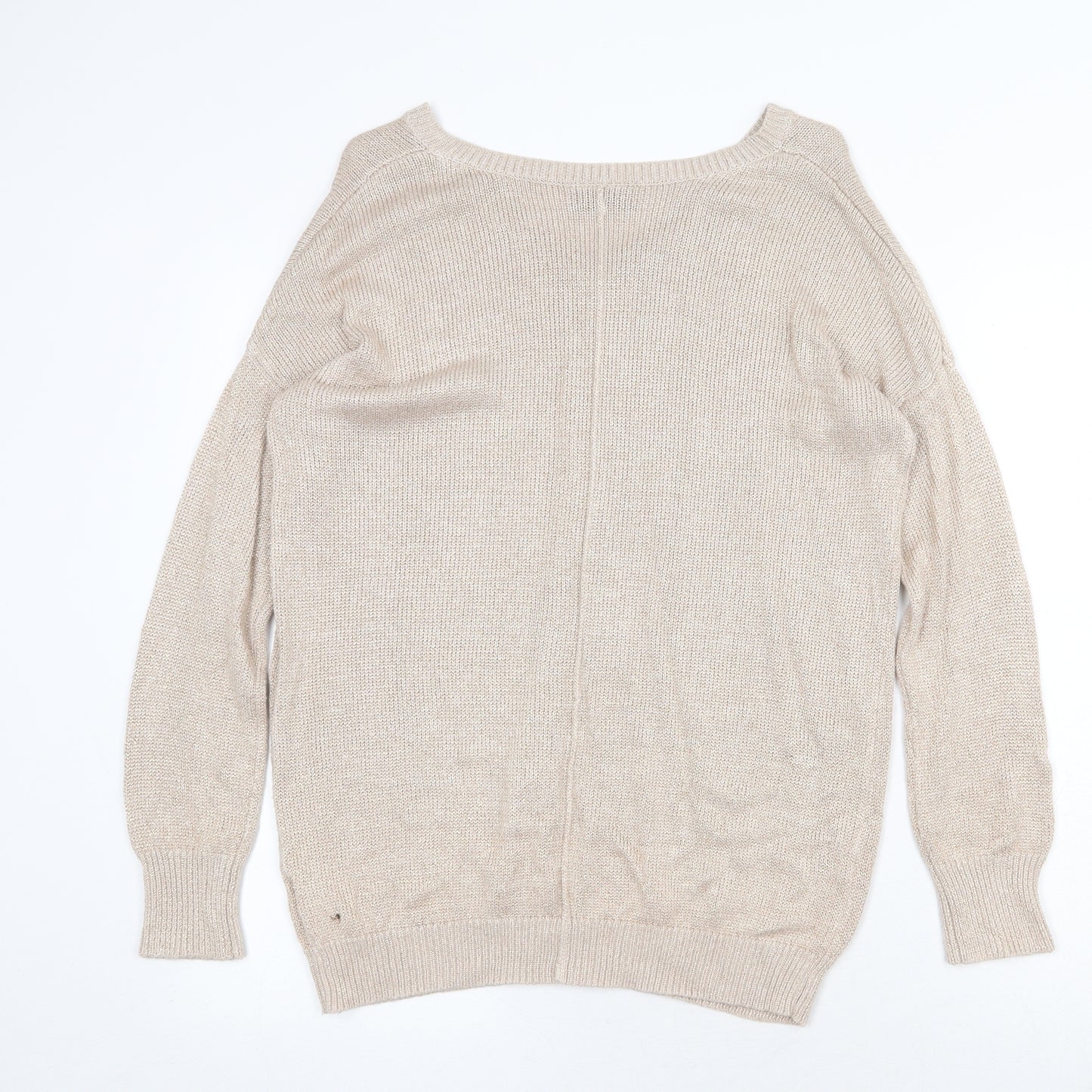 Wallis Womens Grey V-Neck Viscose Pullover Jumper Size M