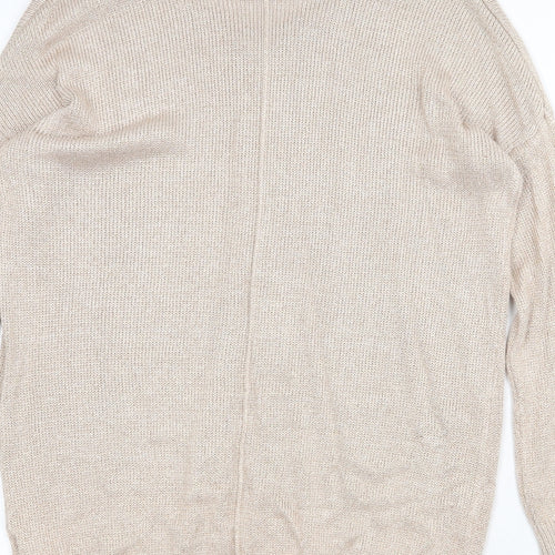Wallis Womens Grey V-Neck Viscose Pullover Jumper Size M