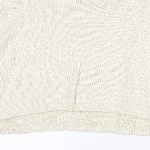 ASOS Womens Beige Round Neck Acrylic Pullover Jumper Size 8