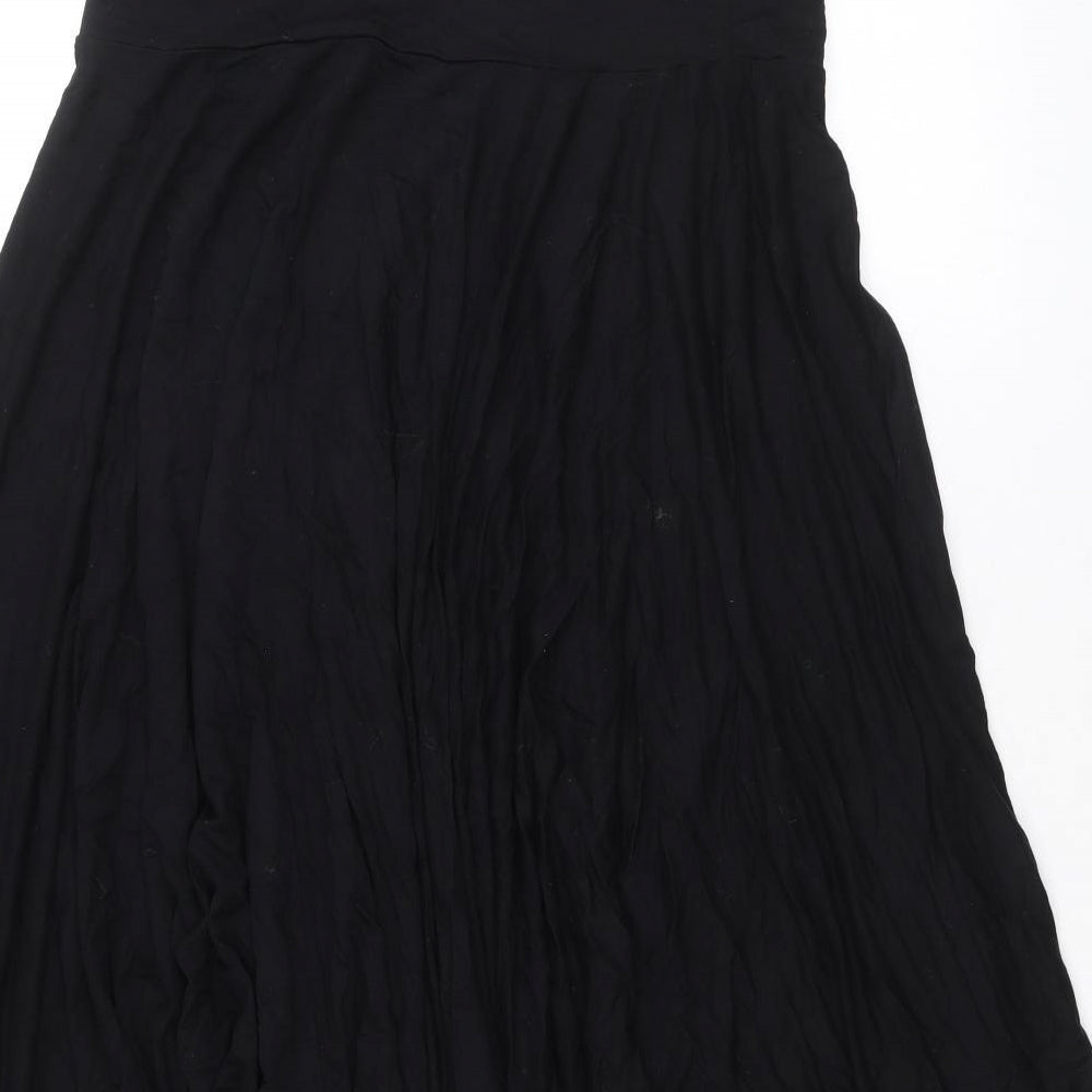 Mint Velvet Womens Black Viscose Fit & Flare Size L Square Neck Pullover