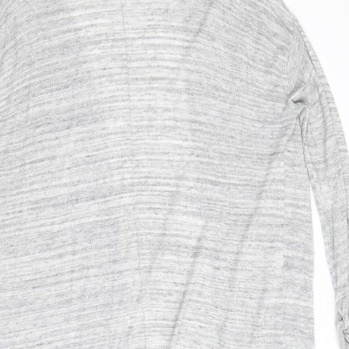 H&M Womens Grey V-Neck Viscose Cardigan Jumper Size S