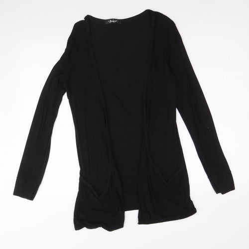 Star Womens Black V-Neck Viscose Cardigan Jumper Size M