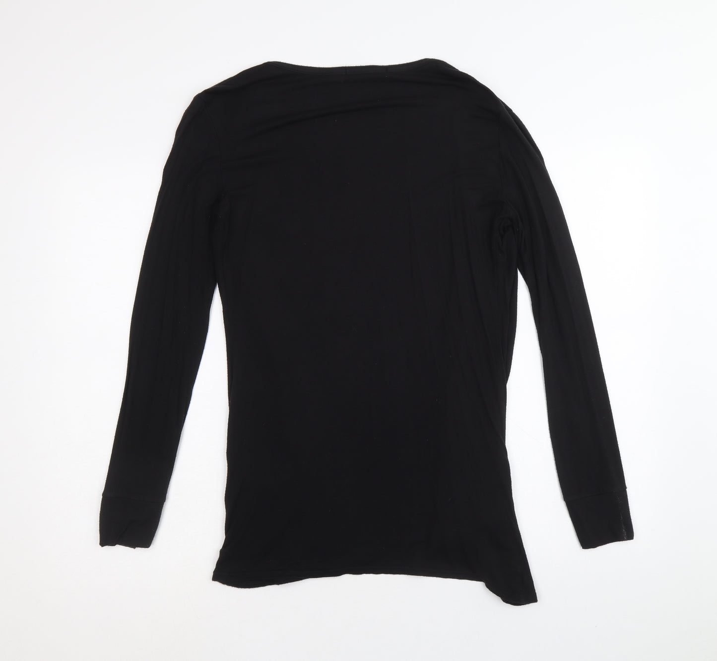 Star Womens Black V-Neck Viscose Cardigan Jumper Size M