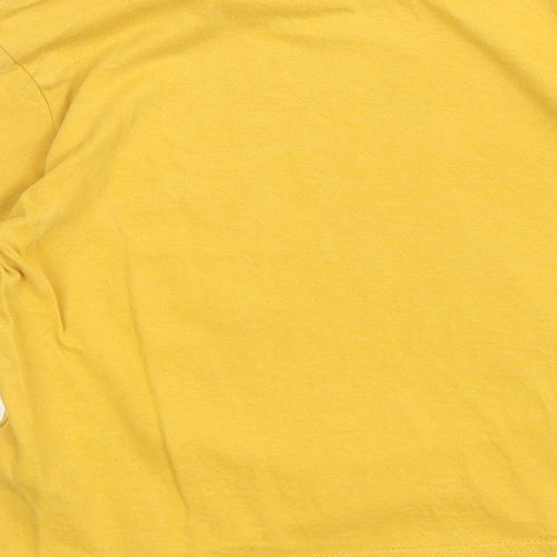 Primark Boys Yellow 100% Cotton Pullover Casual Size 4-5 Years Round Neck Pullover - Forrest Monsters