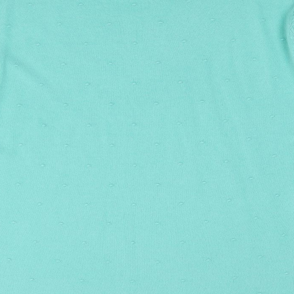 Bonmarché Womens Green Round Neck Acrylic Pullover Jumper Size 22
