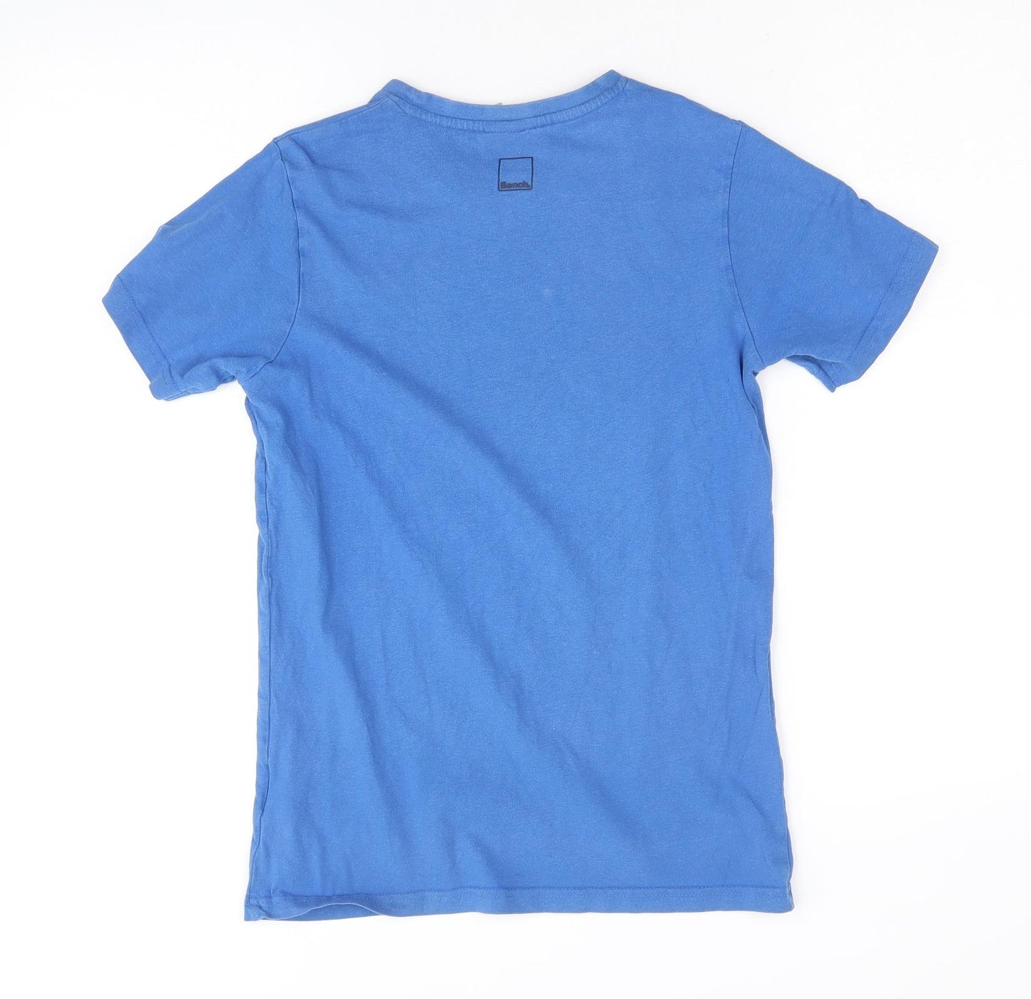 Bench Boys Blue 100% Cotton Basic T-Shirt Size 11-12 Years Round Neck Pullover - Bench.